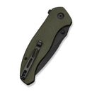 CIVIVI Vyrent Flipper & Thumb Stud Knife Olive Canvas Micarta Contoured Handle (3.48" Black Stonewashed Nitro-X7 Blade) C25037-2 - CIVIVI