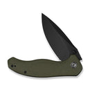 CIVIVI Vyrent Flipper & Thumb Stud Knife Olive Canvas Micarta Contoured Handle (3.48" Black Stonewashed Nitro-X7 Blade) C25037-2 - CIVIVI