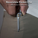 CIVIVI Wellmax Thumb Stud & Button Lock Knife Gray Aluminum Handle With Polished Clear Lexan Inlay (3.6" Satin Finished 14C28N Blade) C24008C-1 - CIVIVI