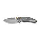CIVIVI Wellmax Thumb Stud & Button Lock Knife Gray Aluminum Handle With Polished Clear Lexan Inlay (3.6" Satin Finished 14C28N Blade) C24008C - 1 - CIVIVI