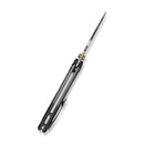 CIVIVI Wellmax Thumb Stud & Button Lock Knife Gray Aluminum Handle With Polished Clear Lexan Inlay (3.6" Satin Finished 14C28N Blade) C24008C - 1 - CIVIVI