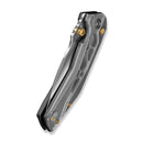 CIVIVI Wellmax Thumb Stud & Button Lock Knife Gray Aluminum Handle With Polished Clear Lexan Inlay (3.6" Satin Finished 14C28N Blade) C24008C - 1 - CIVIVI