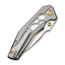 CIVIVI Wellmax Thumb Stud & Button Lock Knife Gray Aluminum Handle With Polished Clear Lexan Inlay (3.6" Satin Finished 14C28N Blade) C24008C - Sample2
