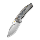CIVIVI Wellmax Thumb Stud & Button Lock Knife Gray Aluminum Handle With Polished Clear Lexan Inlay (3.6" Satin Finished 14C28N Blade) C24008C - Sample2