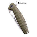 CIVIVI Wyvern Flipper & Thumb Hole Knife FRN Handle (3.45" D2 Blade) C902A - CIVIVI