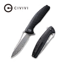 CIVIVI Wyvern Flipper & Thumb Hole Knife FRN Handle (3.45" Damascus Blade) C902DS - CIVIVI