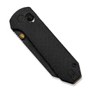 CIVIVI Yonder Thumb Stud & Crossbar Lock Knife Black Burlap Micarta Handle (2.88" Black Stonewashed 14C28N Blade) C23073B - 2