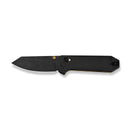 CIVIVI Yonder Thumb Stud & Crossbar Lock Knife Black Burlap Micarta Handle (2.88" Black Stonewashed 14C28N Blade) C23073B - 2