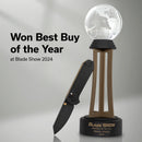 CIVIVI Yonder Thumb Stud & Crossbar Lock Knife Black Burlap Micarta Handle (2.88" Black Stonewashed 14C28N Blade) C23073B - 2