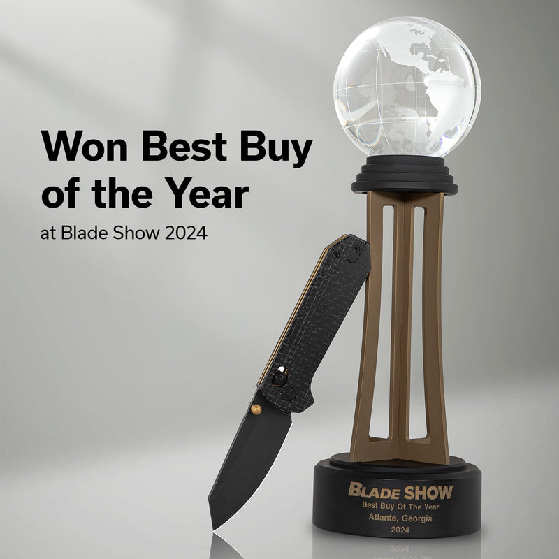 CIVIVI Yonder Thumb Stud & Crossbar Lock Knife Black Burlap Micarta Handle (2.88" Black Stonewashed 14C28N Blade) C23073B - 2