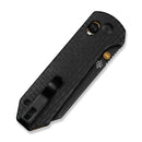 CIVIVI Yonder Thumb Stud & Crossbar Lock Knife Black Burlap Micarta Handle (2.88" Black Stonewashed 14C28N Blade) C23073B - 2