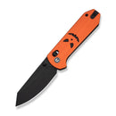 CIVIVI Yonder Thumb Stud & Crossbar Lock Knife Orange & Black G10 Handle (2.88" Black 14C28N Blade) C23073D - 1