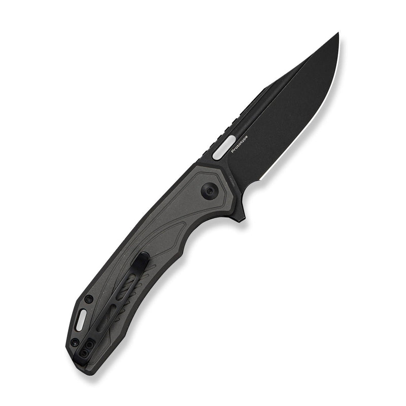 zelt black and cold CIVIVI Zelthara Flipper & Thumb Hole Knife Gray Magnesium Handle (3.3"