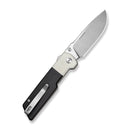 CIVIVI Zygon Flipper & Thumb Stud Knife Black / White G10 Handle (3.24" Satin Finished Nitro - V Blade) C25035 Sample1