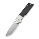 CIVIVI Zygon Flipper & Thumb Stud Knife Black / White G10 Handle (3.24" Satin Finished Nitro - V Blade) C25035 Sample1