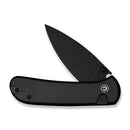 Father's Day Special Edition CIVIVI Qubit Button Lock & Thumb Stud Knife Black Aluminum Handle (2.98" Black Stonewashed) C22030EWP - 1 - CIVIVI