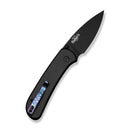 Father's Day Special Edition CIVIVI Qubit Button Lock & Thumb Stud Knife Black Aluminum Handle (2.98" Black Stonewashed) C22030EWP - 1 - CIVIVI