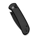 Father's Day Special Edition CIVIVI Qubit Button Lock & Thumb Stud Knife Black Aluminum Handle (2.98" Black Stonewashed) C22030EWP - 1 - CIVIVI