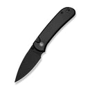 Father's Day Special Edition CIVIVI Qubit Button Lock & Thumb Stud Knife Black Aluminum Handle (2.98" Black Stonewashed) C22030EWP - 1 - CIVIVI