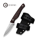 CIVIVI The Flydown Fixed Blade Knife Black/ Burgundy G10 Handle (2.74" Satin Finished 14C28N Blade) C26015 Sample1
