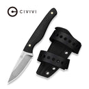 CIVIVI The Flydown Fixed Blade Knife Black Canvas Micarta Handle (2.74" Satin Finished 14C28N Blade) C26015 Sample2