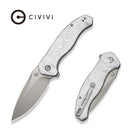 CIVIVI Vyrent Flipper & Thumb Stud Knife G10 With Aluminum Foil Contoured Handle (3.48" Stonewashed Nitro-X7 Blade) C25037B-1