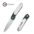 CIVIVI Brr15 Light Flipper Knife Teal Green & White G10 Handle (3.2" Satin Finished Nitro-V Blade) C25063-4