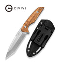CIVIVI Grym Fixed Blade Knife Olive Wood Handle (4.47" Satin Finished Nitro-V Blade) C25014A Sample1
