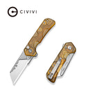 CIVIVI Pulsara Utility Flipper & Button Lock Knife Ultem Handle (2.44" Stonewashed S/S Blade Holder Plain 6Cr13 Blade) C24041F Sample2