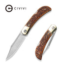 CIVIVI Rustic Gent XL Lockback Knife Bone With Nickel Silver Bolsters  (3.48" Satin Finished Nitro-V Blade) C19010G Sample2