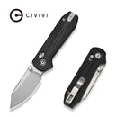 CIVIVI Lil Yonder Thumb Stud & Crossbar Lock Knife Black G10 Handle (2.44" Stonewashed 14C28N Blade) C25025B-1