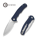 CIVIVI Mini Praxis Flipper Knife Blue Canvas Micarta Handle (2.98" Satin Finished D2 Blade) C18026C-6