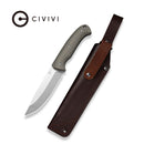 CIVIVI Farrow Fixed Blade Knife Gray/Tan G10 Handle (4.37" Satin Finished AEB-L Blade) C26002 Sample1