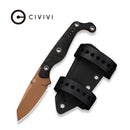 CIVIVI SŌKN Fixed Blade Knife Black G10 Handle (2.82" Bronze Stonewashed Nitro-V Blade) C22027C Sample1