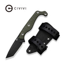 CIVIVI SŌKN Fixed Blade Knife OD Green G10 Handle (2.82" Black Stonewashed Nitro-V Blade ) C22027D Sample1