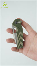 CIVIVI Vexron Flipper & Thumb Hole & Button Lock Knife G10 Handle (2.98" 14C28N Blade) C24066-2