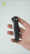 CIVIVI Button Lock Kitefin Flipper Knife Aluminum Handle (3.22" 14C28N Blade) C24091-1