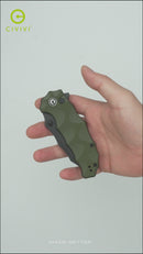 CIVIVI Natterjack Flipper & Thumb Stud & Button Lock Knife G10 Handle (3.19" 14C28N Blade) C24028-1