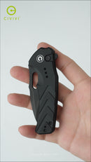 CIVIVI Vexron Flipper & Thumb Hole & Button Lock Knife G10 Handle (2.98" 14C28N Blade) C24066-1