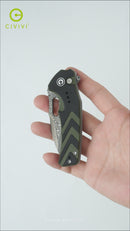 CIVIVI Vexron Flipper & Thumb Hole & Button Lock Knife G10 Handle (2.98" Damascus Blade) C24066-DS1