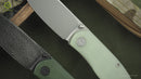 CIVIVI Sokoke Front Flipper & Thumb Stud Knife Micarta Handle (3.35" Damascus Blade) C22007-DS2