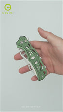 CIVIVI Biophase Flipper & Button Lock Knife Aluminum Handle (3.48" Nitro-V Blade) C23083-1