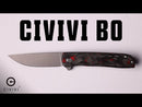 CIVIVI Bo Flipper Knife Micarta Handle (2.92" Nitro-V Blade) C20009B-6
