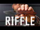 CIVIVI Riffle Flipper Knife Carbon Fiber & G10 Handle (3.46" Damascus Blade) C2024DS-1