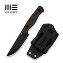 WEKNIFE Notchline Hunting Fixed Blade Knife Milled Copper Foil Carbon Fiber Handle (3.45" Black Stonewashed CPM S35VN Blade) WE25047-2, With 1PC Black Lanyard, Black Kydex Sheath & T-Clip - CIVIVI