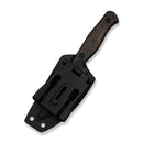 WEKNIFE Notchline Hunting Fixed Blade Knife Milled Copper Foil Carbon Fiber Handle (3.45" Black Stonewashed CPM S35VN Blade) WE25047-2, With 1PC Black Lanyard, Black Kydex Sheath & T-Clip - CIVIVI