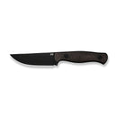 WEKNIFE Notchline Hunting Fixed Blade Knife Milled Copper Foil Carbon Fiber Handle (3.45" Black Stonewashed CPM S35VN Blade) WE25047-2, With 1PC Black Lanyard, Black Kydex Sheath & T-Clip - CIVIVI