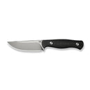 WEKNIFE Notchline Hunting Fixed Blade Milled Rose Carbon Fiber Handle (3.45" Stonewashed CPM S35VN Blade) WE25047-1, With 1PC Black Lanyard, Black Kydex Sheath & T-Clip - CIVIVI