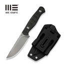 WEKNIFE Notchline Hunting Fixed Blade Milled Rose Carbon Fiber Handle (3.45" Stonewashed CPM S35VN Blade) WE25047-1, With 1PC Black Lanyard, Black Kydex Sheath & T-Clip - CIVIVI