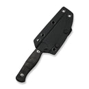 WEKNIFE Notchline Hunting Fixed Blade Milled Rose Carbon Fiber Handle (3.45" Stonewashed CPM S35VN Blade) WE25047-1, With 1PC Black Lanyard, Black Kydex Sheath & T-Clip - CIVIVI
